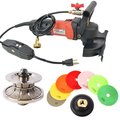 Hardin 4" Var Speed Polisher, 3/4" Full Bullnose Diamond Profile Wheel & 8 pc 4" Diamond Polishing Pad Set V20WVPOLSET